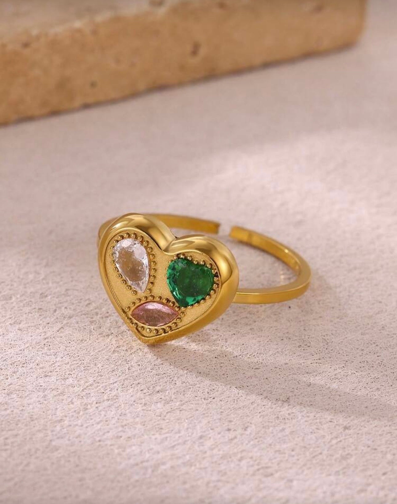Heart Gemstone Ring